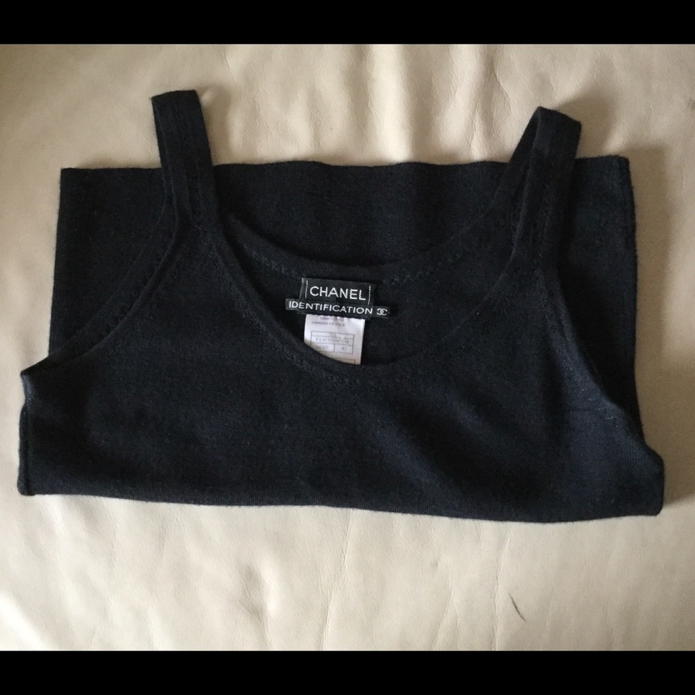 Chanel Identification Cashmere Sleeveless Top